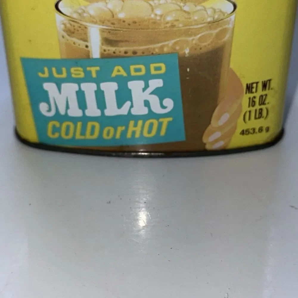 Vintage 70s Hershey's Instant Chocolate Drink Mix Tin - Picture 3 of 9